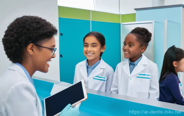 치과의사 창업과 경영 성공 사례 - **Prompt 2: Collaborative Dental Team with Digital Efficiency**
    "A dynamic scene inside a busy, ...