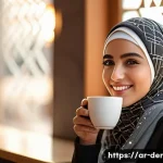 치과 임플란트 수술 실제 사례 - **Prompt:** "A young Arab woman with a warm smile, wearing a hijab adorned with subtle geometric pat...