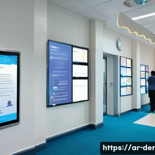 치과 환자 리뷰 관리 방법 - A modern Middle Eastern medical clinic reception area bustling with diverse patients and staff, feat...